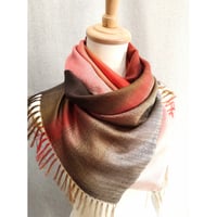 グラデーションシルクストール　オレンジ茶　　　　　【No．3701-5377】