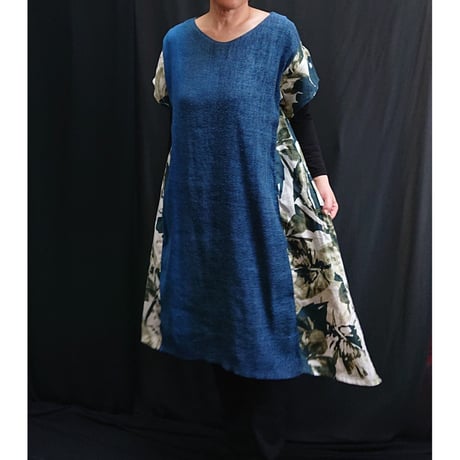 Wワンピース　ブルー　　　　　　　　　　　　　　　【No．3404-4709】