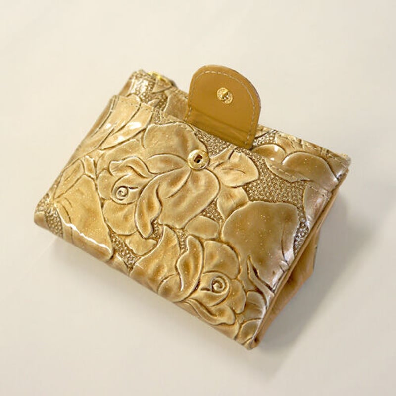 ARUKANゴールドレザー折り財布　居東屋 ARUKANゴールドレザー折り財布 居東屋 ARUKANゴールドレザー折り