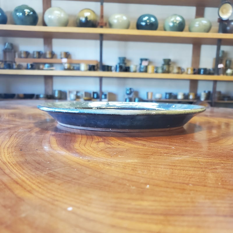 平皿(青小代) | 小代焼 岱平窯 ONLINE SHOP