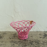 Rattan Fruit Basket / Pink