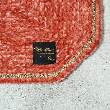 Velvet Luncheon mat /  Indie salmon