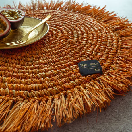 Raffia Luncheon mat / Orange