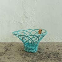 Rattan Fruit Basket / Turquoise