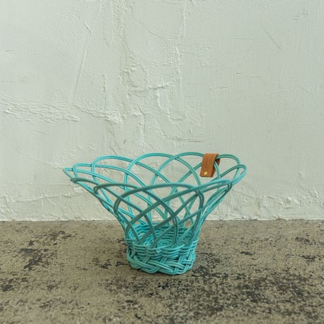 Rattan Fruit Basket / Turquoise