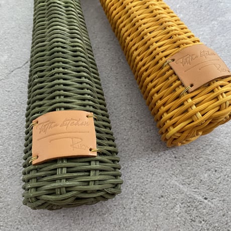 Rattan Flower vase / Type"B" / Olive
