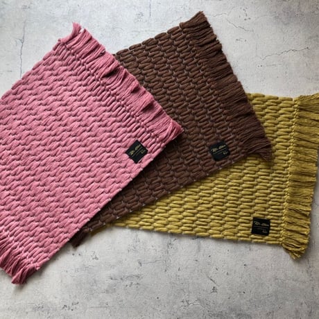 Fringe Luncheon mat / Cherry
