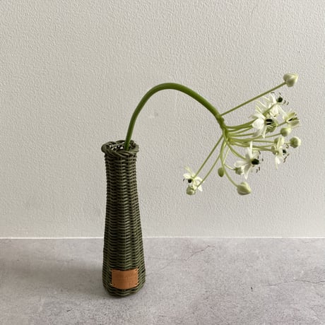 Rattan Flower vase / Type"B" / Olive