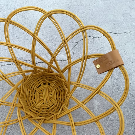 Rattan Fruits Basket / Mustard yellow