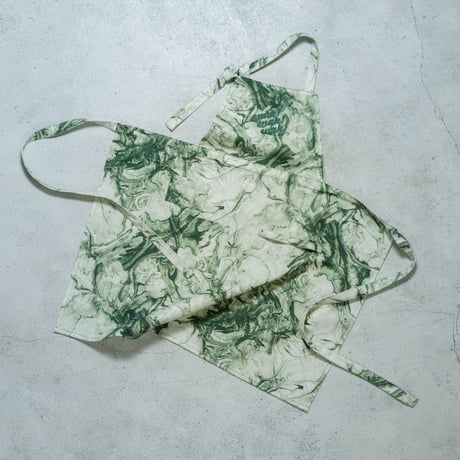 enak!marble apron / Green