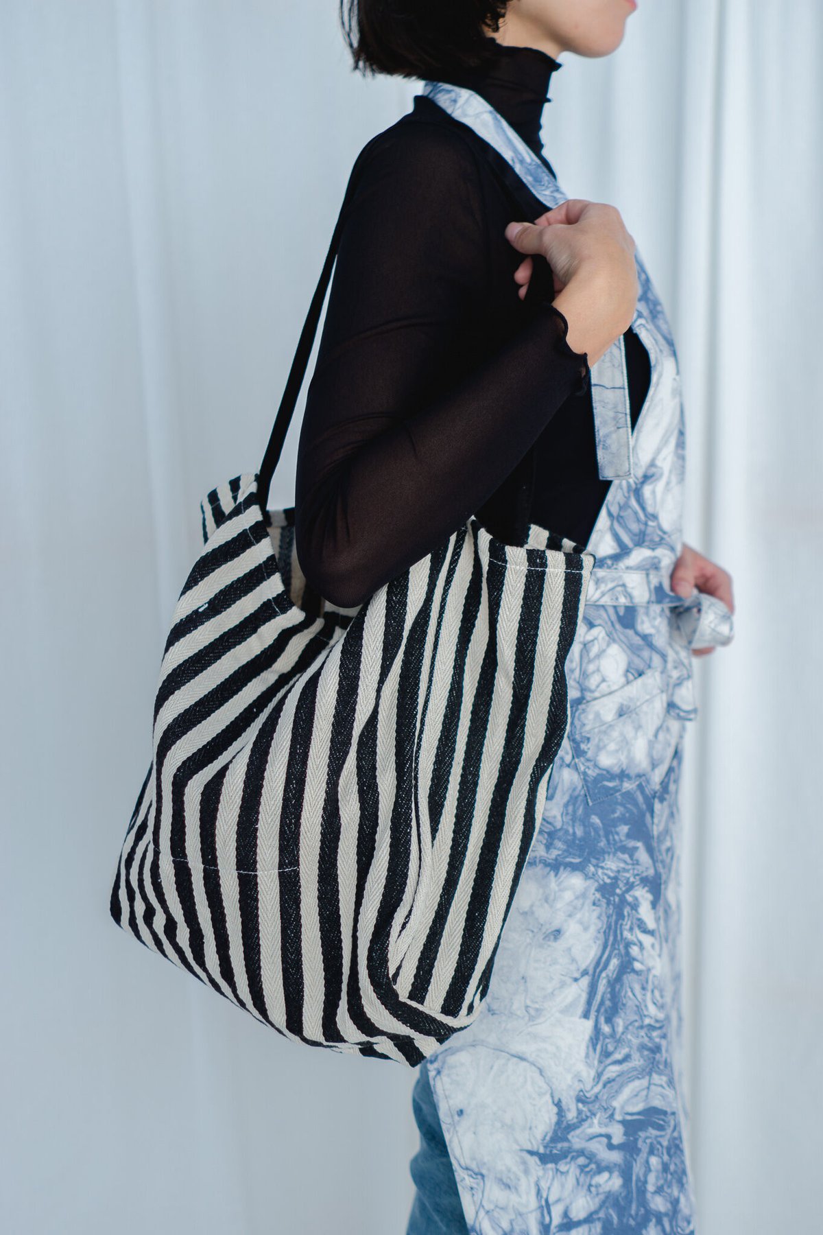Striped bag clearance