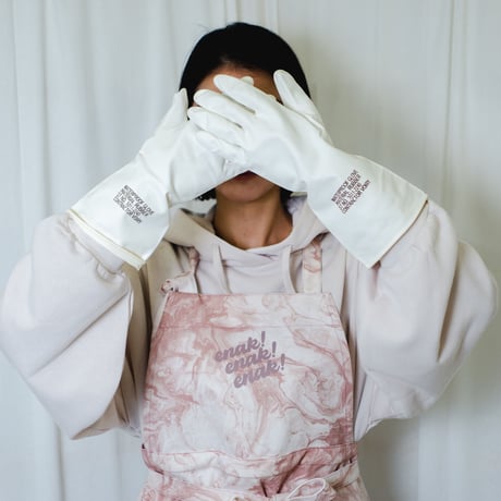 enak!marble apron / Brown