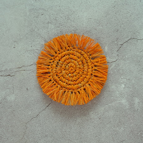 Raffia Coaster / Orange