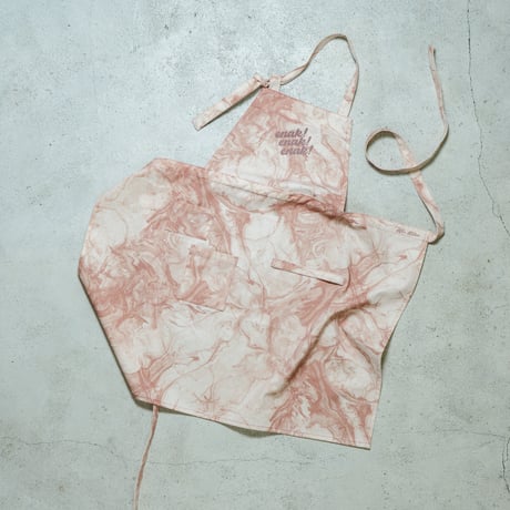 enak!marble apron / Brown