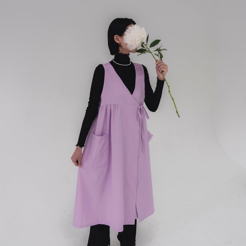 Cache-coeur Apron / Lavender | tirtha-kitchen