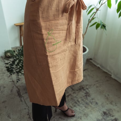 Fruity Linen Apron / Beige × LaFrance