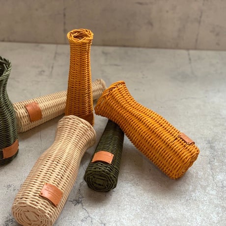 Rattan Flower vase / Type"A" / Beige