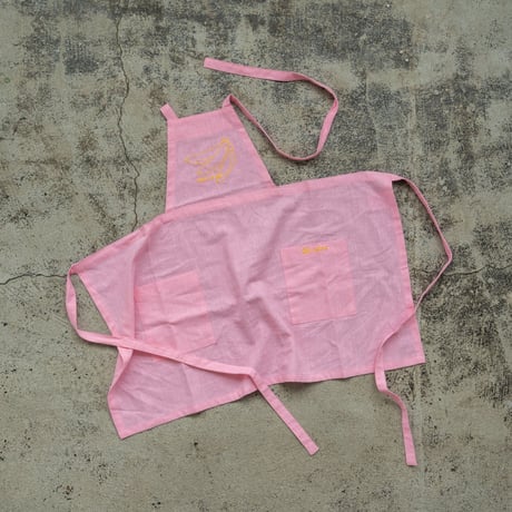 【Kid's】 Fruity Linen Apron / Pink × Banana
