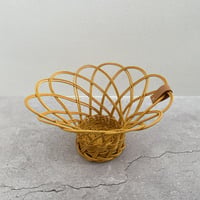 Rattan Fruits Basket / Mustard yellow