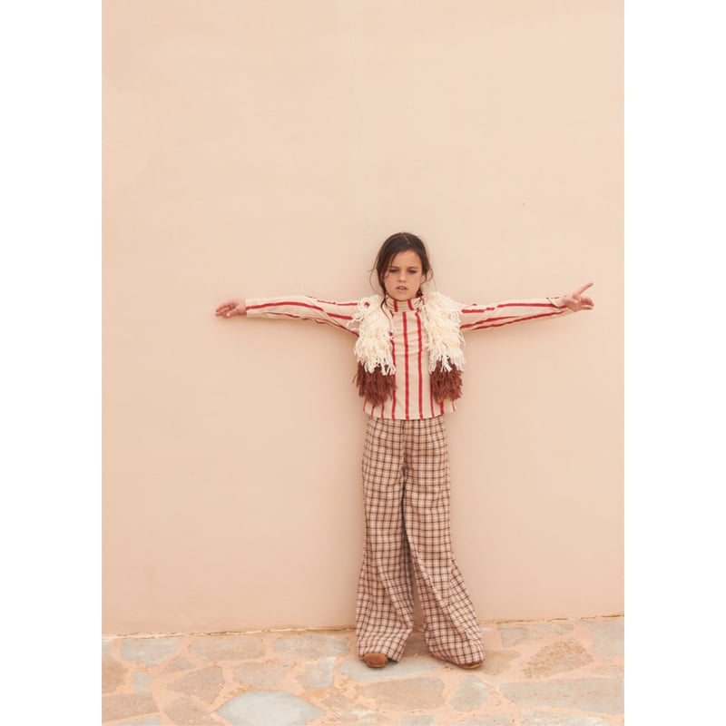 LONGLIVETHEQUEEN] fringed waistcoat / natural 