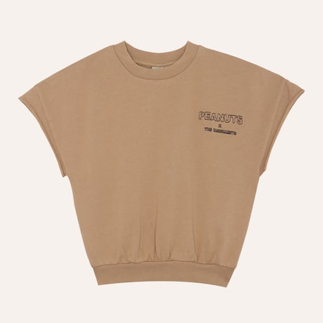 [the campamento] SNOOPY AND CHARLIE HUG VEST / BROWN