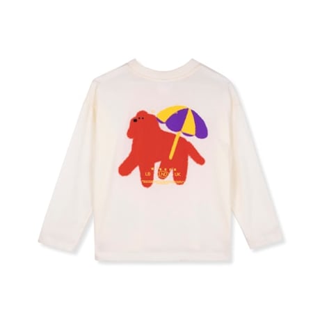 [Wynken] LONG SLEEVE BON BON TEE / ECRU DOG