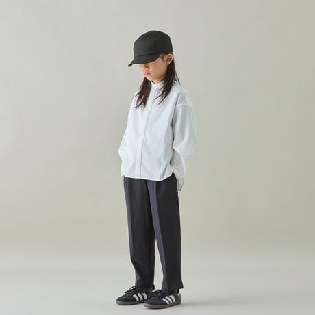 [MOUN TEN.] stretch typewriter bandcollar shirt / white