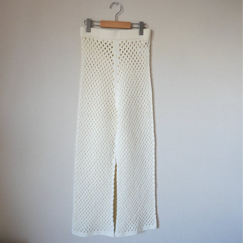 パンツ Uhr / Mesh Knit Pants Uhr/ウーア】Mesh Knit Pants：ニットパンツ（その他パンツ