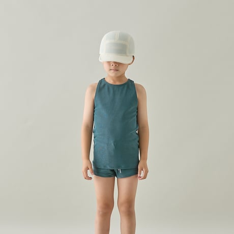 [MOUN TEN.] code pique swim tank / bottle green