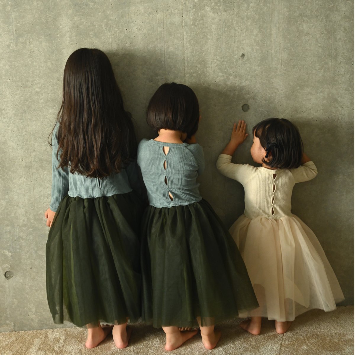 Uhr チュールコンビドレス my closet / フェザーフラワーチュールドレス