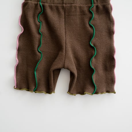 [yun baby.] Half Pants with suspenders 80-100 / Brown