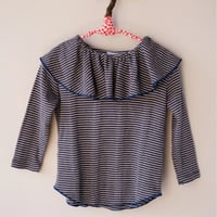 [Uhr] Miller×Uhr Frill Collar Tops / Brown