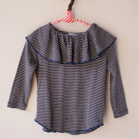 [Uhr] Miller×Uhr Frill Collar Tops / Brown