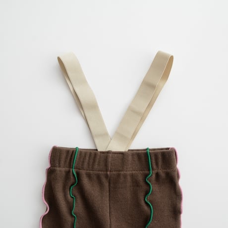 [yun baby.] Half Pants with suspenders 80-100 / Brown