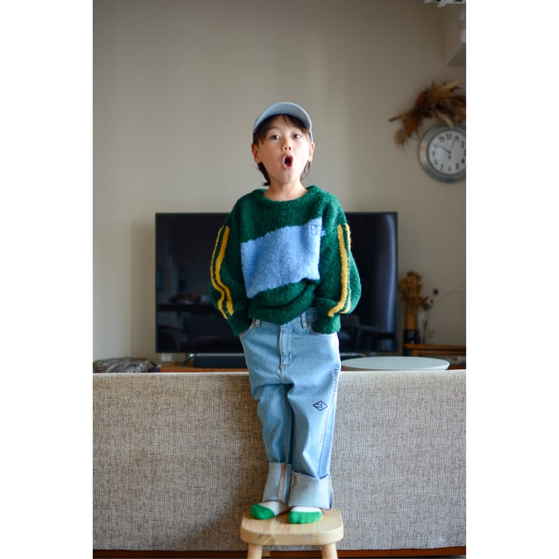 the campamento] GREEN KIDS SWEATER | Sun Sea Days