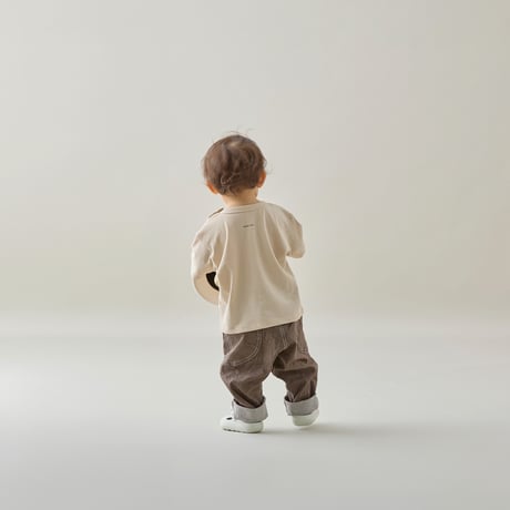[MOUN TEN.] for baby vintage cotton big T / sand