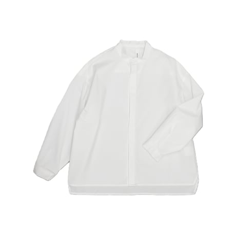 [MOUN TEN.] stretch typewriter bandcollar shirt / white