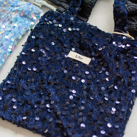 [Uhr] Velour Spangle Mini Shoulder Bag
