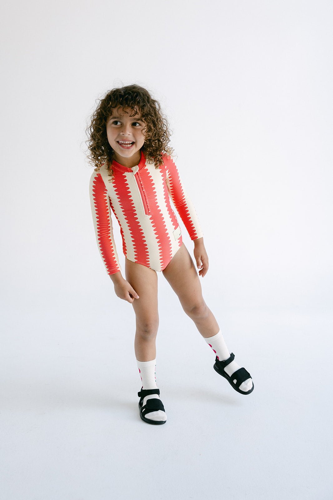 PEKPI] Girls Full Piece Swimsuit / Watermelon