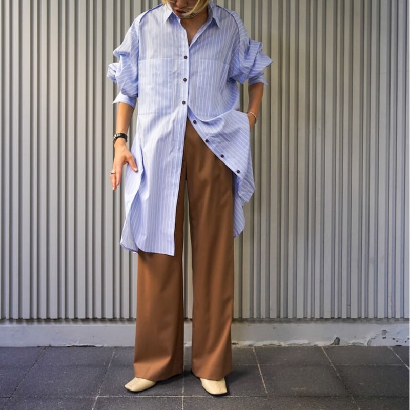 Uhr] Over Shirt Tunic / Ice Blue | Sun Sea Days