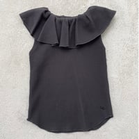 Uhr] Waffle Frill Tops / Charcoal Gray / 3-4Yの 