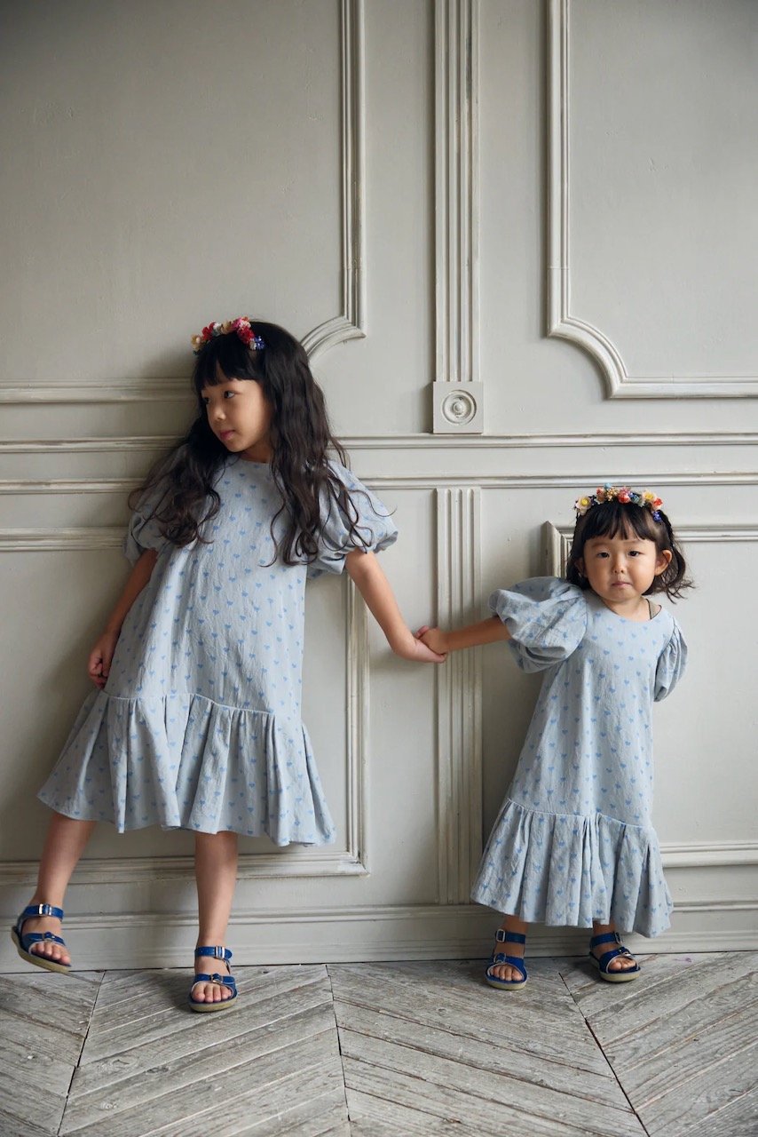 Uhr] Heart Mom Dress / Light Blue | Sun Sea Days