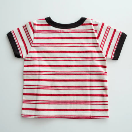 [Uhr] Embroidery Striped Tee / Smooch