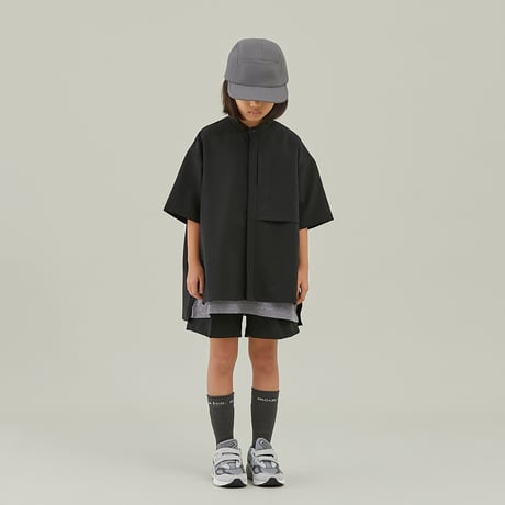 [MOUN TEN.] seersucker half pants / black