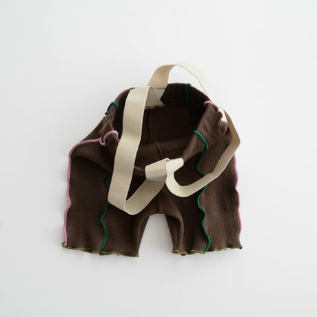 [yun baby.] Half Pants with suspenders 80-100 / Brown