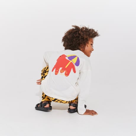 [Wynken] LONG SLEEVE BON BON TEE / ECRU DOG
