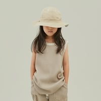 [MOUN TEN.] bicolor waffle tanktop / sand x ecru