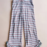 [Uhr] Miller×Uhr Frill Pants / Light Blue