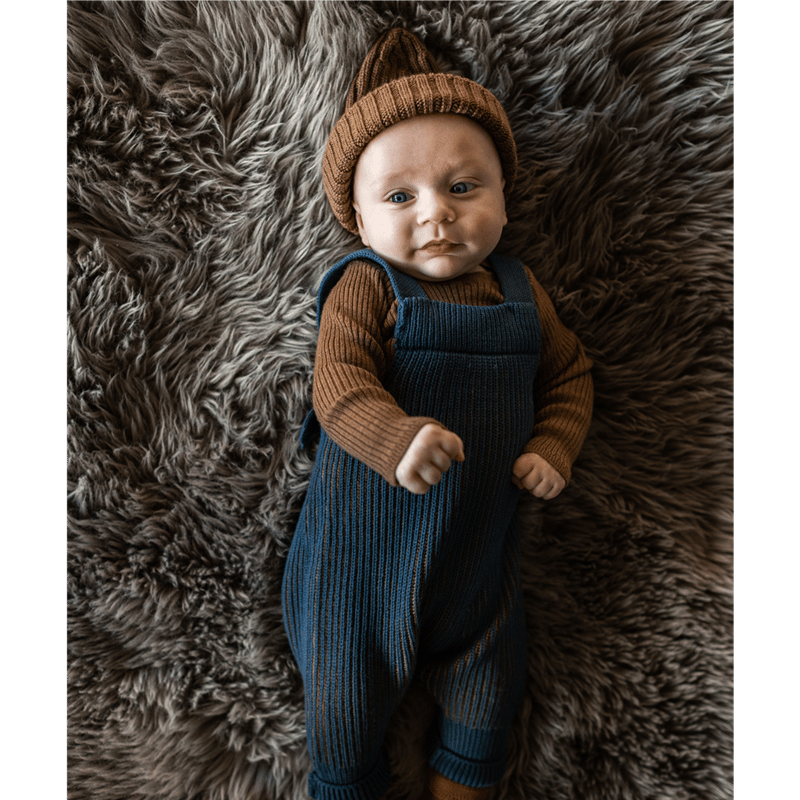 ロンパース・カバーオール mabli / TIRION DUNGAREES 18m MABLI] TIRION DUNGAREES / AZURITE BLUE×PEACAN