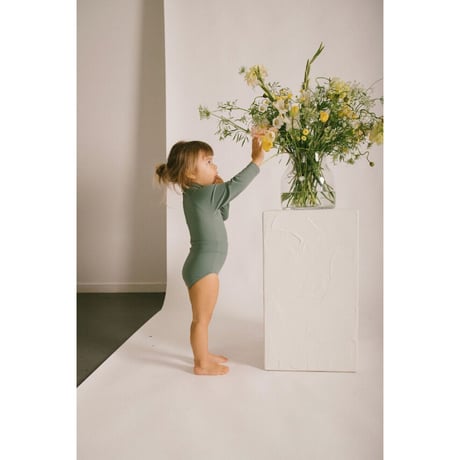 [Ina Swim] June Long Sleeve One-Piece / MOSS / 2Yのみ